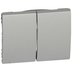 Лицевая панель Legrand Galea Life алюминий для выключателя двухклавишного 771312
