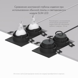 Точечный встраиваемый светильник Denkirs DK3072-BK