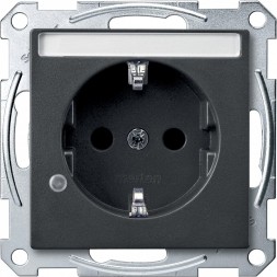 Механизм розетки Merten M-серия с индикац. + поле для надписи MTN2303-0414