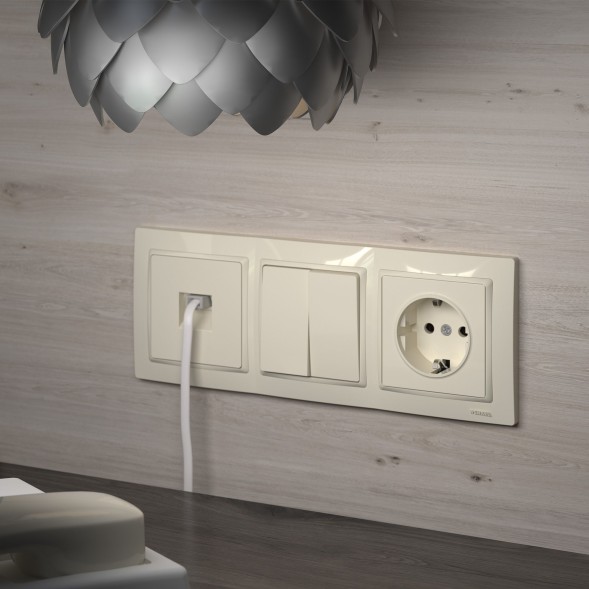 Телефонная розетка RJ-11 (слоновая кость) Werkel W1182003