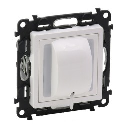 Выключатель Legrand Valena Life Белый кнопочный 6А 250В со шнуром, с лицевой панелью. Безвинтовые зажимы 752124