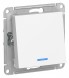 Одноклавишный переключатель Schneider Electric Atlasdesign Белый с подсветкой, сх.6а, 10АХ, механизм ATN000163