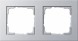Рамка Gira E2 Алюминий 2-постовая 021225