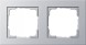 Рамка Gira E2 Алюминий 2-постовая 021225