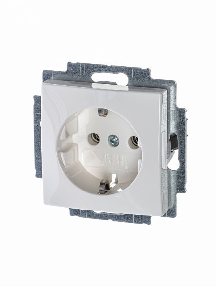 Розетка ABB Basic 55 альпийский белый SCHUKO 16А 250В 2CKA002011A3855 20 EUC-94-507
