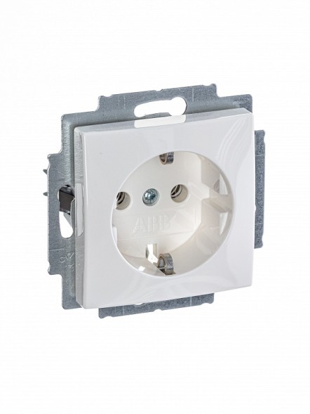 Розетка ABB Basic 55 альпийский белый SCHUKO 16А 250В 2CKA002011A3855 20 EUC-94-507