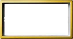 Рамка Gira F100 Латунь без перегородки 2 поста 1002113