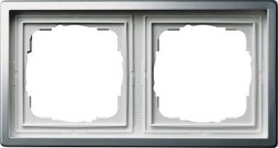 Рамка Gira F100 Платина 2 поста 0212114