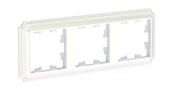 ATN100403 3-постовая РАМКА ЖЕМЧУГ, AtlasDesign Antique Schneider Electric