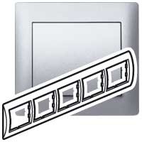 Рамка Legrand Galea Life Алюминий 5-постовая 771305