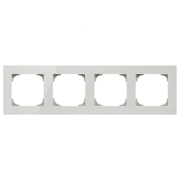 Рамка ABB Sky Белое стекло 4 поста 2CLA857400A3001 8574 CB