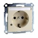 Механизм розетки Merten M-серия со шторками заземленным контактом поле для надписи + индикатор MTN2303-0344