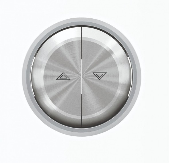 Клавиша ABB Skymoon Хром для механизмов управления жалюзи 2х клав с маркировкой кольцо 2CLA864400A1401 8644 CR