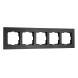 Рамка из металла на 5 постов AluMax черный алюминий Werkel W0053508