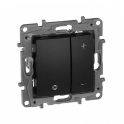 Светорегулятор Legrand Etika антрацит нажимной 400 Вт 672618