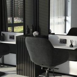 Розетка двойная с заземлением (Hammar черный) W1272008