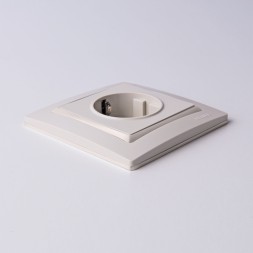 Розетка с заземлением (слоновая кость) W1171003