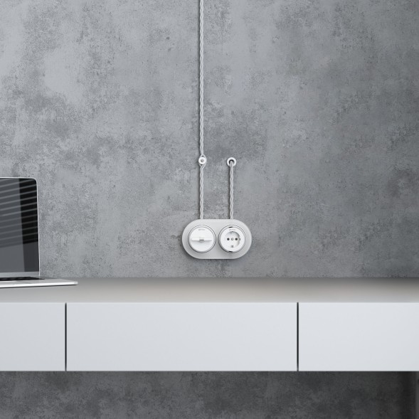 Втулка для вывода кабеля из стены 2 шт. белая ретро W6421101