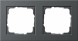 Рамка Gira E2 Антрацит 2-постовая 021223