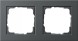 Рамка Gira E2 Антрацит 2-постовая 021223