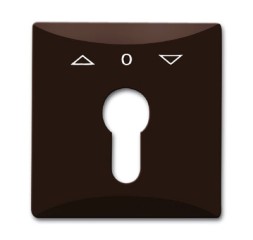 Плата центральная (накладка) ABB Allwetter 44 коричневый с поворотной ручкой с маркировкой для механизма выключателя жалюзи 2712/2713 U и 2722/2723 U IP44 2CKA001710A3803 2155 PZ-31