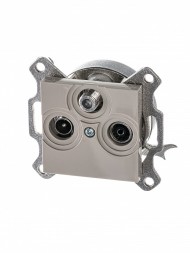 Розетка TV-R-SAT ABB Levit кофе макиато единственная 2CHH083303A6018 5011H-A03303 18W