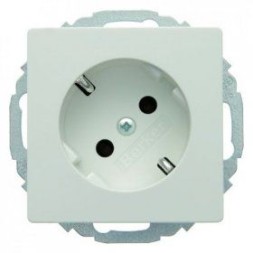Штепсельная розетка Berker Q.1 полярная белизна с эффектом бархата, SCHUKO 45° 47276089