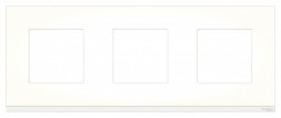 Рамка Schneider Electric Unica Pure Матовое стекло / Белый 3 поста NU600689