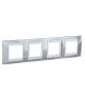 Рамка Schneider Electric Unica Хамелеон Серебро / Белый 4 поста MGU66.008.810