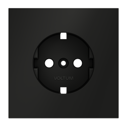 Накладка для розетки с заземлением, S70 (черный матовый)