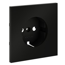 Накладка для розетки с заземлением, S70 (черный матовый)