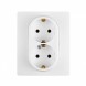 Розетка Legrand Etika белый 2 x 2К+З - немецкий стандарт - 16 А - 250 В~ 672223
