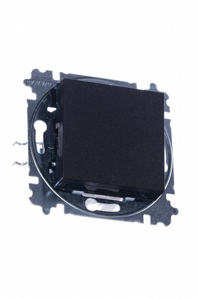 Переключатель ABB Levit ориентационная антрацит / дымчатый чёрный одноклавишный с подсветкой 2CHH590646A6063 3559H-A06446 63W