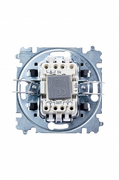 Переключатель ABB Levit ориентационная антрацит / дымчатый чёрный одноклавишный с подсветкой 2CHH590646A6063 3559H-A06446 63W