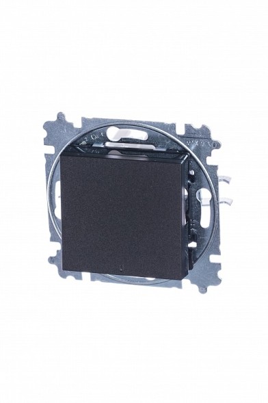 Переключатель ABB Levit ориентационная антрацит / дымчатый чёрный одноклавишный с подсветкой 2CHH590646A6063 3559H-A06446 63W