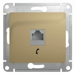 Розетка телефонная RJ11, механизм Schneider Electric Glossa Титан GSL000481T