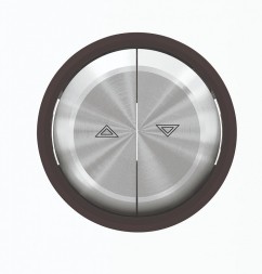 Клавиша ABB Skymoon Стекло чёрное для механизмов управления жалюзи 2х клав с маркировкой кольцо 2CLA864400A1501 8644 CN