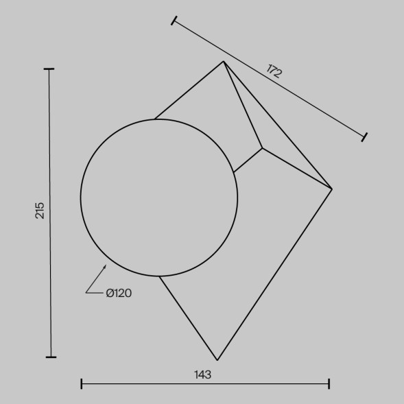 Настенный светильник (бра) Maytoni MOD445WL-01PT
