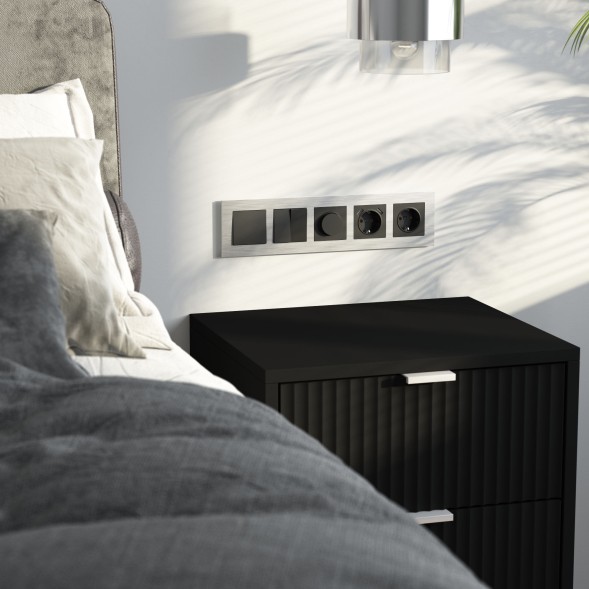 Рамка из металла на 5 постов AluMax алюминий Werkel W0053506