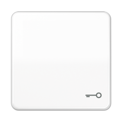 Клавиша Jung CD серия Белый 1-я с символом &quot;КЛЮЧ&quot; CD590TWW