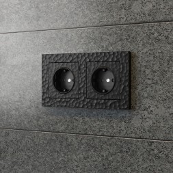 Розетка с заземлением (Hammar черный) W1271008