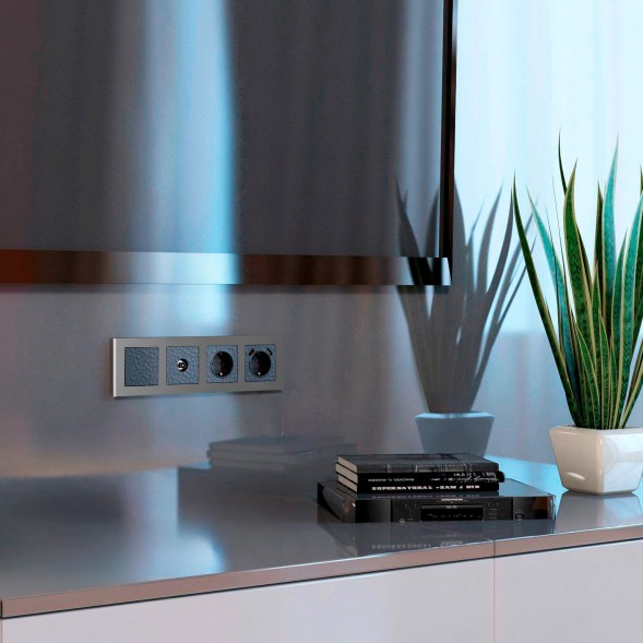 Розетка с заземлением (Hammar черный) Werkel W1271008