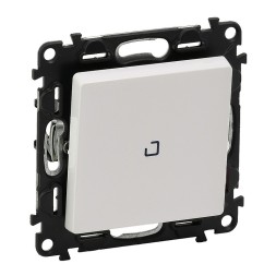 Выключатель Legrand Valena Life Белый 10АХ 250В с индикацией, с лицевой панелью. Безвинтовые зажимы 752104