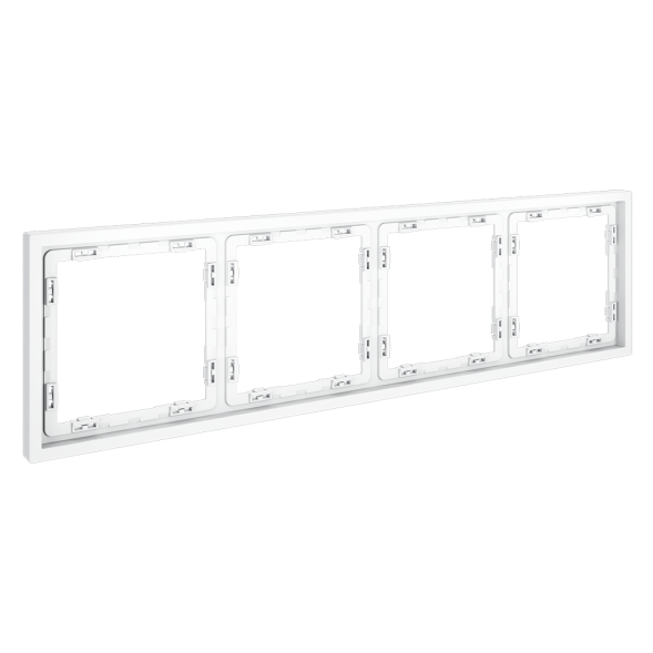 Рамка пластиковая VOLTUM S70 на 4 поста, (белый матовый)