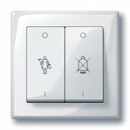 Клавиша Merten M-серия полярный белый x2 с надписями для горничной MTN432619