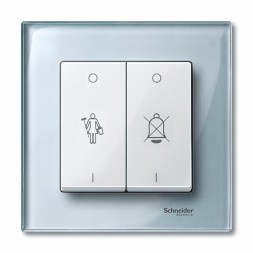 Клавиша Merten M-серия полярный белый x2 с надписями для горничной MTN432619