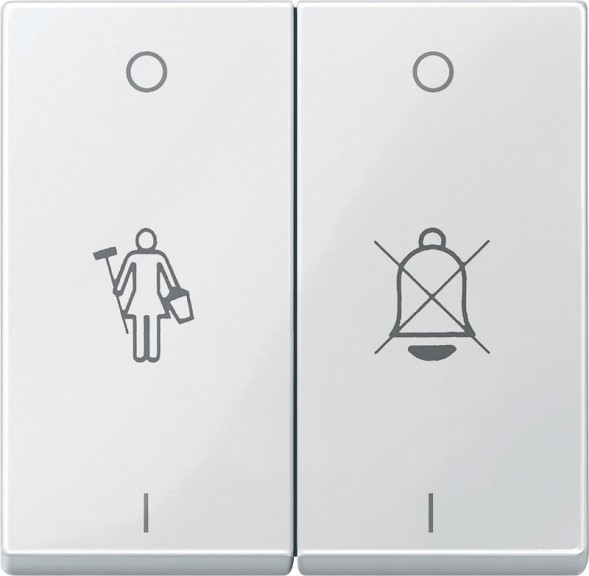 Клавиша Merten M-серия полярный белый x2 с надписями для горничной MTN432619