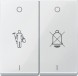 Клавиша Merten M-серия полярный белый x2 с надписями для горничной MTN432619
