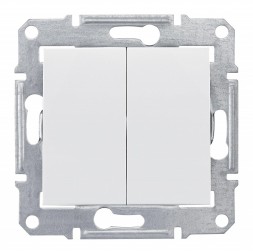 Выключатель Schneider Electric Sedna белый 2 клавишный IP44 SDN0300421