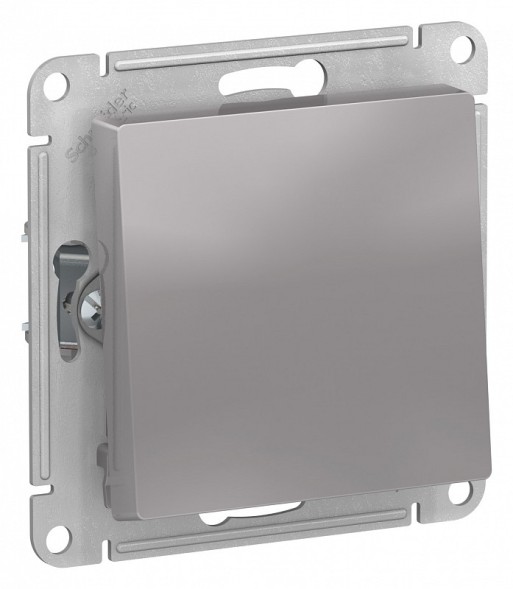 Одноклавишный переключатель Schneider Electric Atlasdesign Алюминий сх.6, 10АХ, механизм ATN000361
